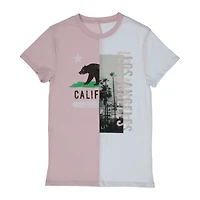 california los angeles split graphic tee