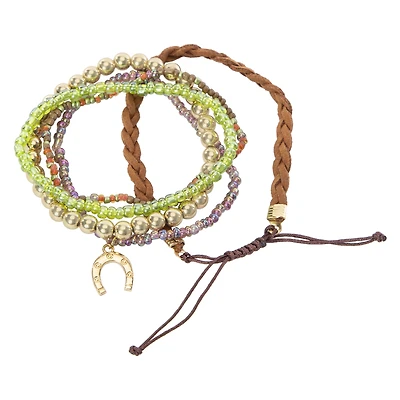 green lucky bracelet 5-pack