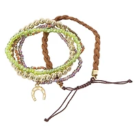 green lucky bracelet 5-pack