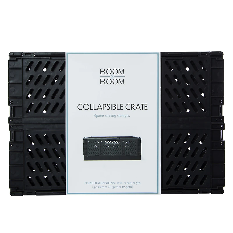 small collapsible crate storage bin 8in x 12in