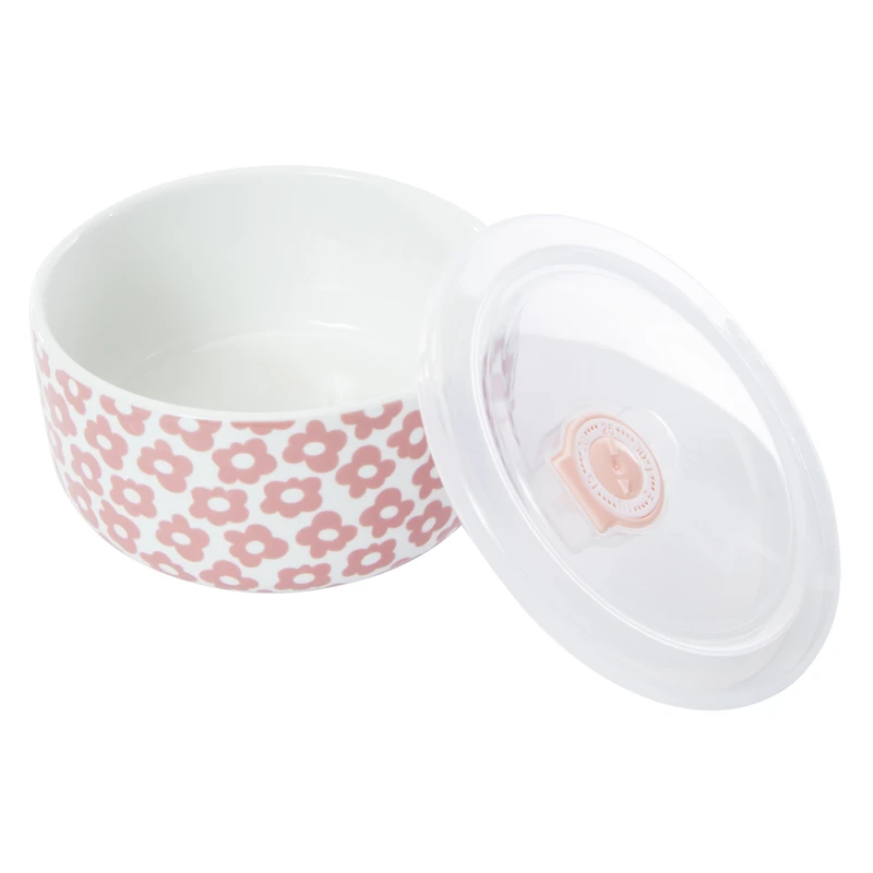 ceramic bowl with vented lid 22oz