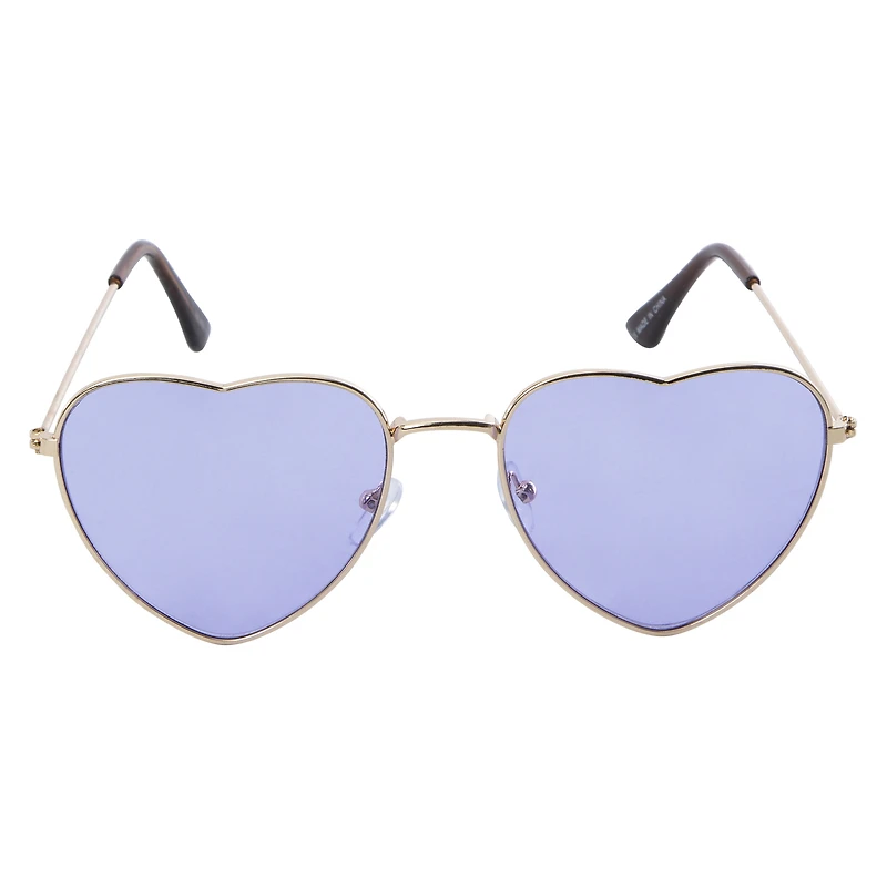 ladies heart shaped wire rim sunglasses