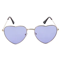 ladies heart shaped wire rim sunglasses