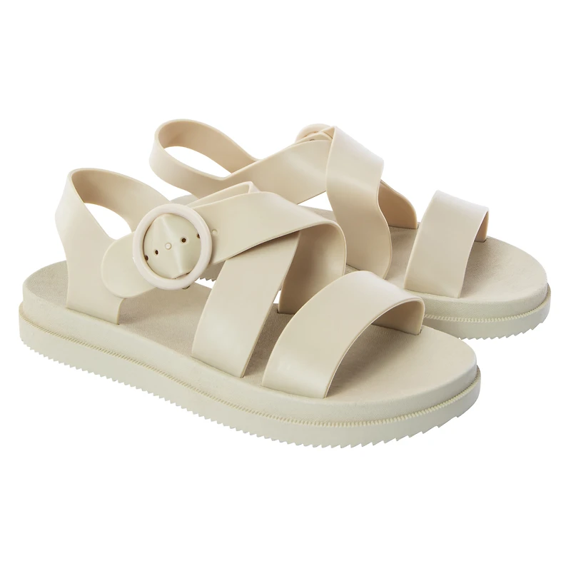 ladies black strappy sandals