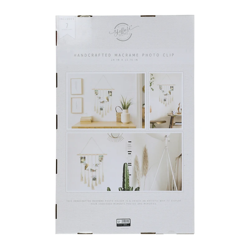 handcrafted macrame clip photo hanger