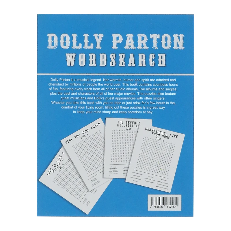 the unofficial dolly parton word search book