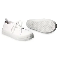 Ladies Black Tonal Lace-Up Sneakers