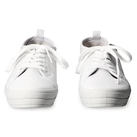 Ladies Black Tonal Lace-Up Sneakers