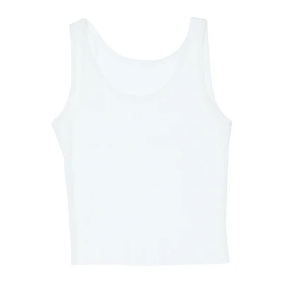 juniors white ribbed tank top