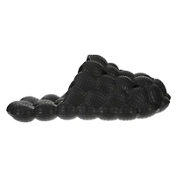 ladies black bubble clog slides