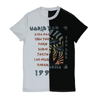 world tour & mushroom split graphic tee