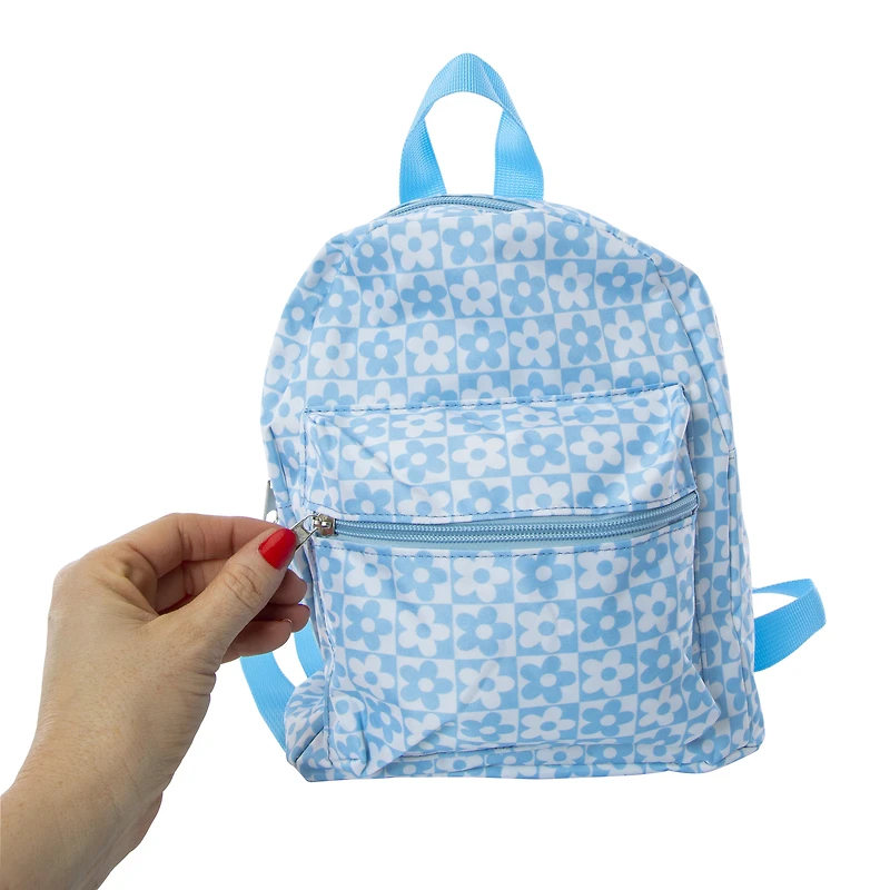 retro floral mini backpack 9.8in