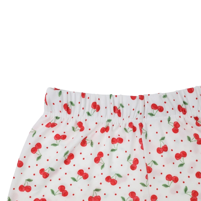 cherry print lounge shorts