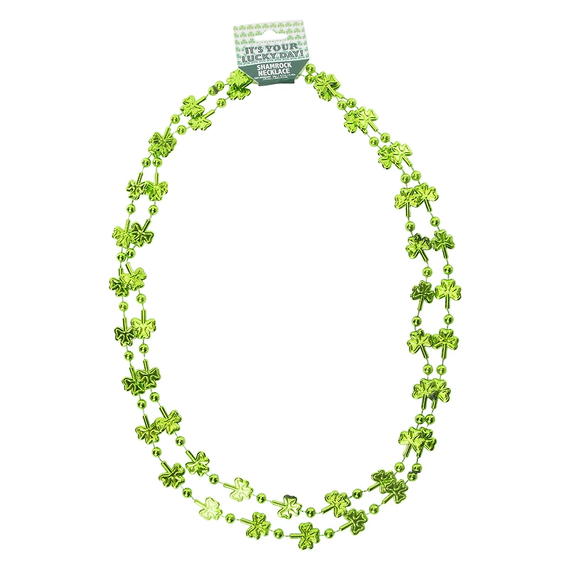 st. patrick’s day shamrock necklaces 2-pack