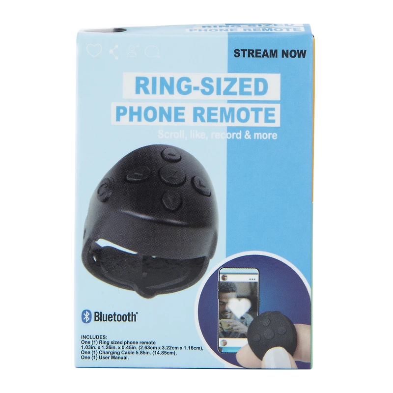 bluetooth® ring-sized phone remote