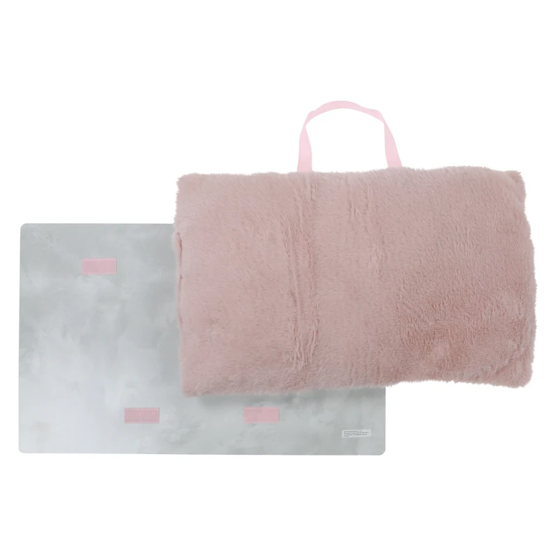 woodgrain lap desk with plush pillow 12in x 19in