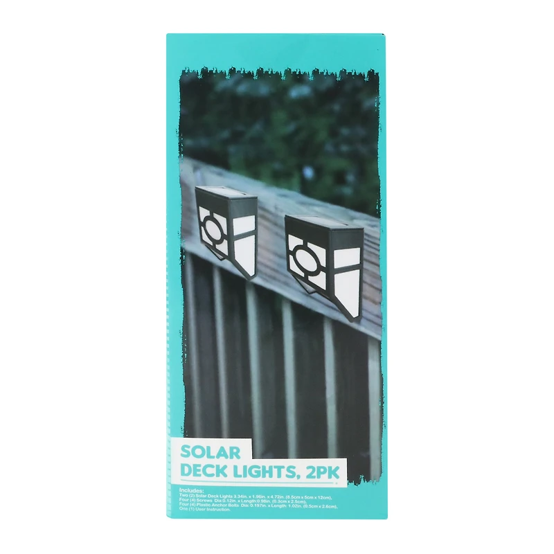 solar deck lights 2-pack