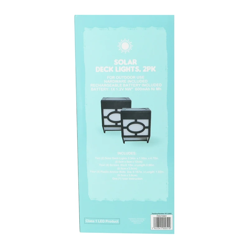 solar deck lights 2-pack