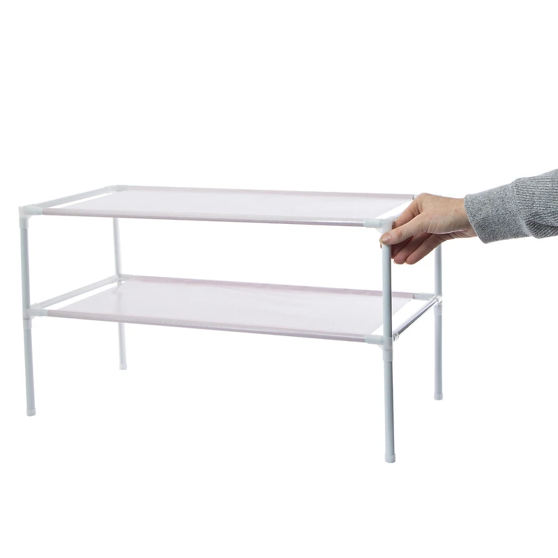2-tier shoe rack 23in
