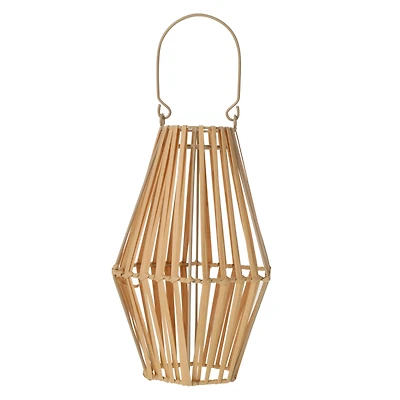 faux rattan lantern 10in x 3.3iin