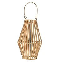faux rattan lantern 10in x 3.3iin