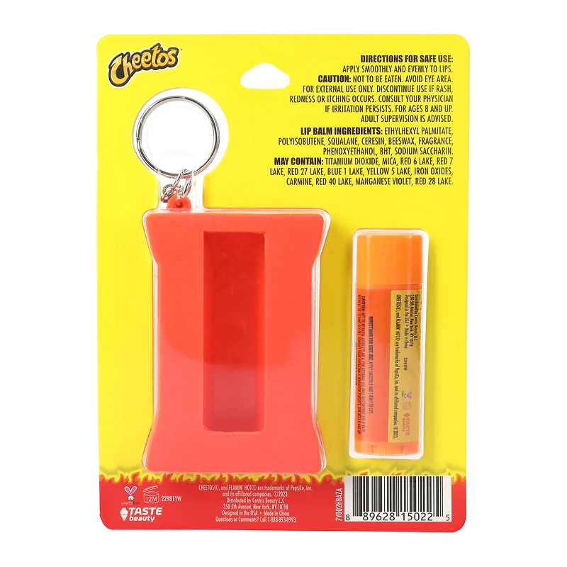 flamin’ hot cheetos® flavored lip balm & keychain set