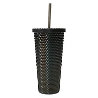 Iridescent Diamond Tumbler With Straw 24oz
