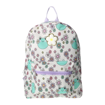 printed backpack with patch 16in