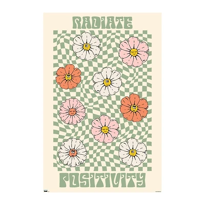 'radiate positivity' poster 22.375in x 34in