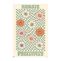'radiate positivity' poster 22.375in x 34in