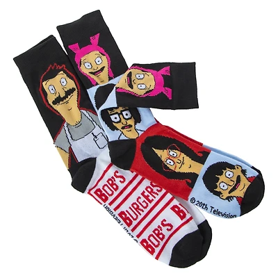 bob's burgers™ mens crew socks 2-pack