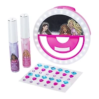 barbie™ light up makeup mirror beauty set 4-piece