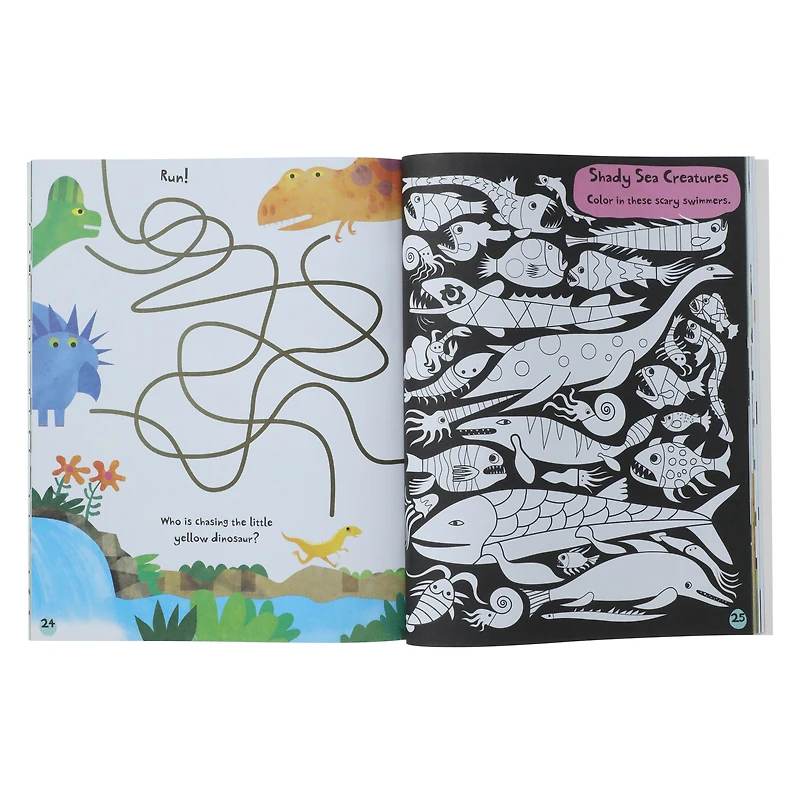 dinosaur activity book with puffy stickers