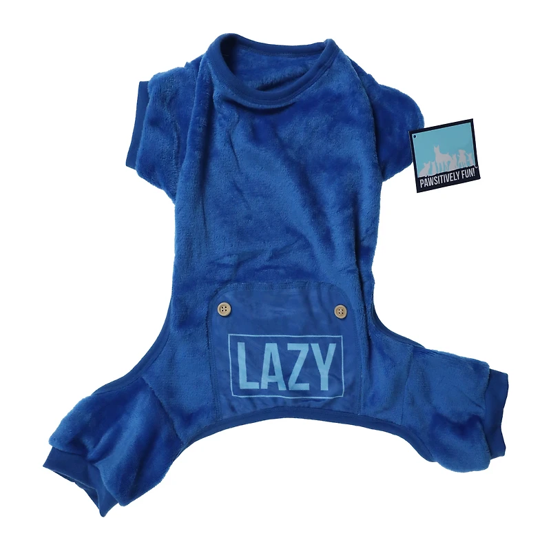 gray plush pet pajamas