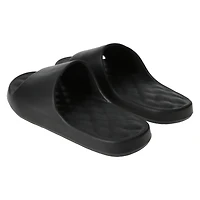 mens black quilt slide sandals