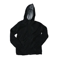 young men's black windbreaker jacket