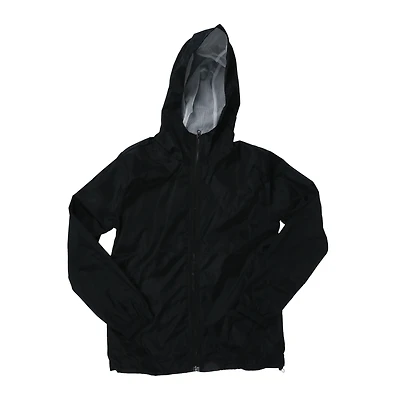 young men's black windbreaker jacket