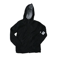 young men's black windbreaker jacket