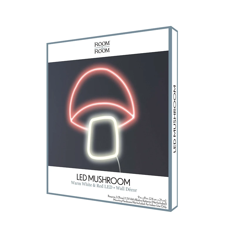 mushroom LED neon light 9in x 8in