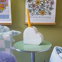 shaped ceramic bud vase 5.3in