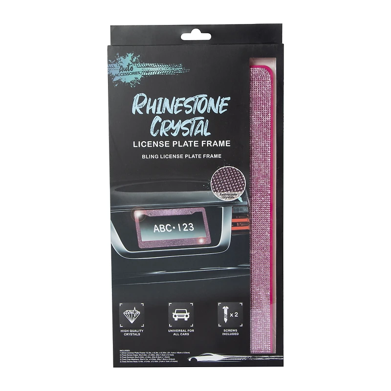 rhinestone crystal license plate frame