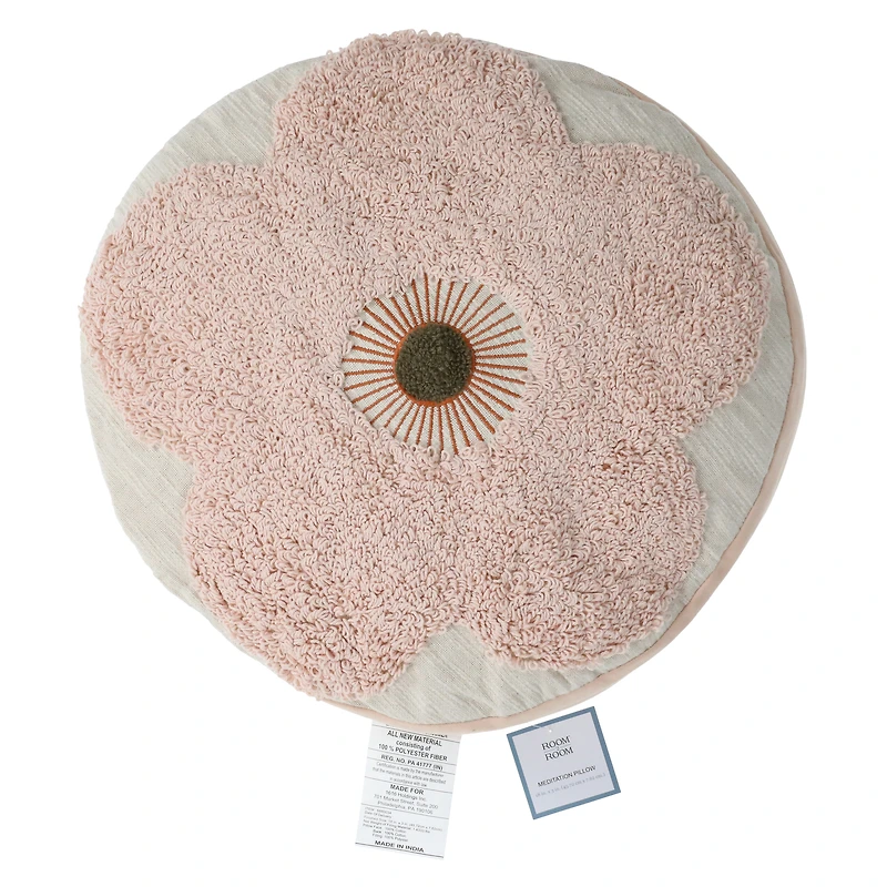 tufted meditation pillow 18in