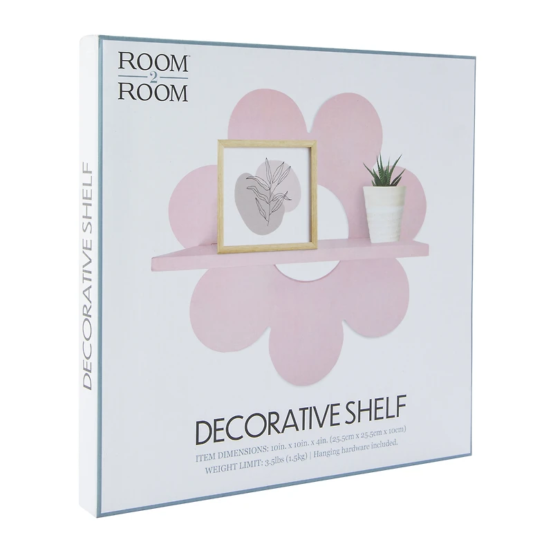 daisy decorative wall shelf 10in