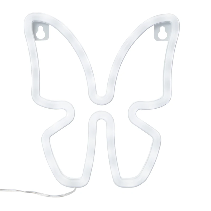 LED butterfly icon wall light 8in x 7in