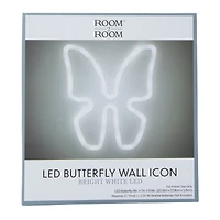 LED butterfly icon wall light 8in x 7in