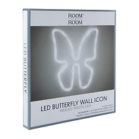 LED butterfly icon wall light 8in x 7in