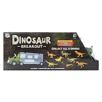 toy hub® dinosaur breakout! figures & vehicle playset