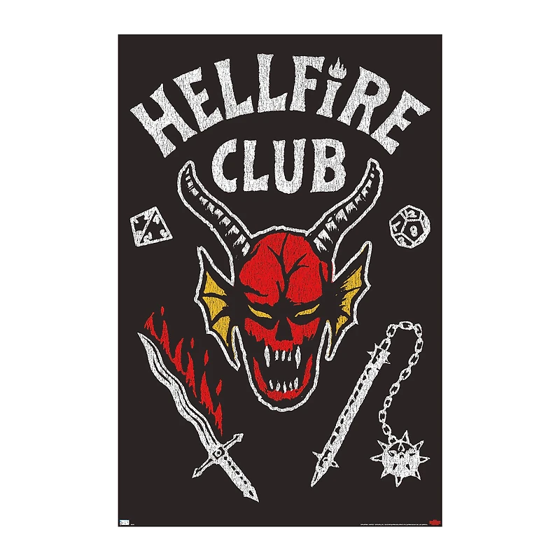 stranger things™ hellfire club poster 22.375in x 34in