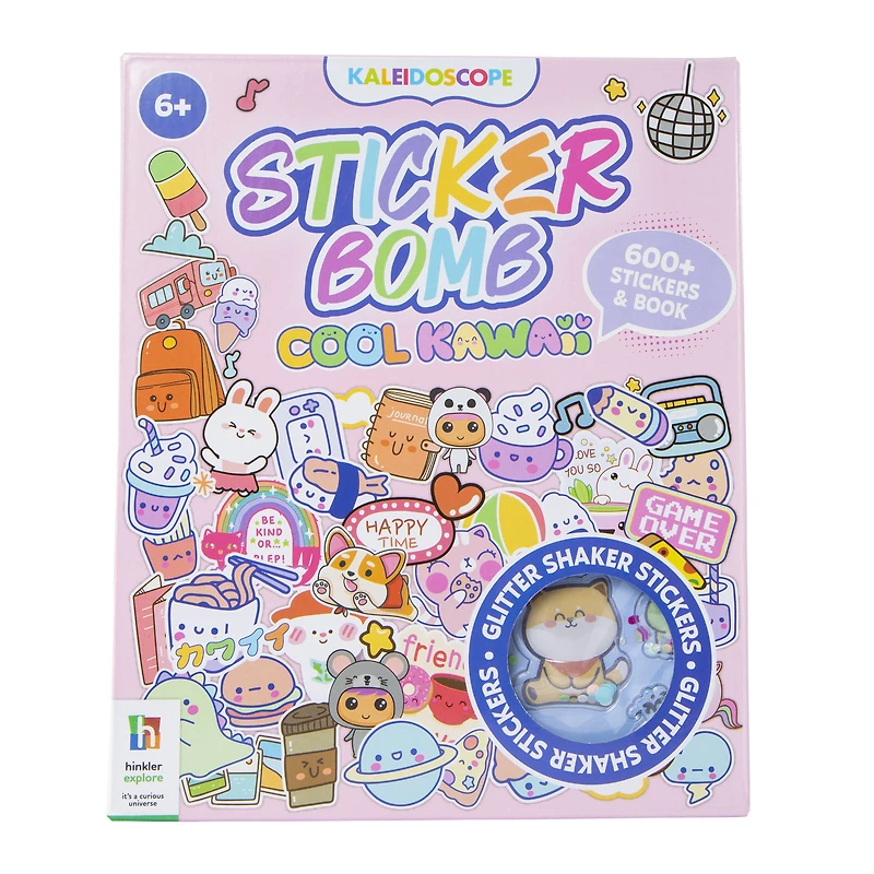 kaleidoscope sticker bomb with over 600 stickers & book