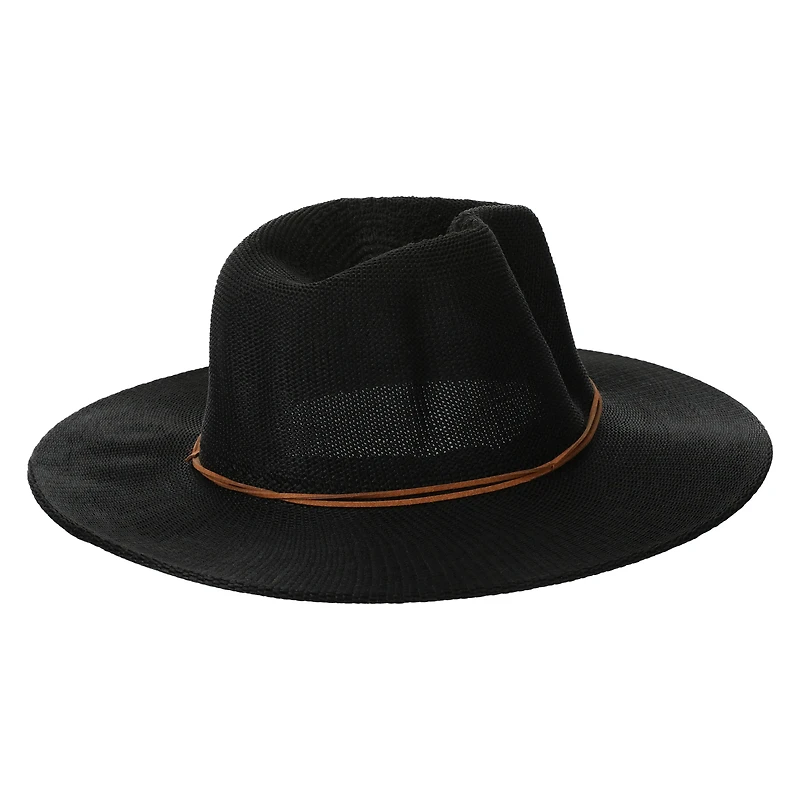 fabric panama hat with trim